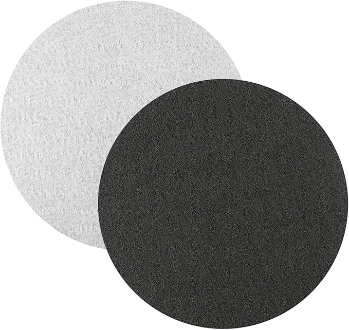 Auniwaig 2Pcs 7 Inch 1000-Grit Drill Power Brush Tile Scrubber Scouring Pads Disc Hook and Loop Cleaning for Bathroom & Kitchen Cleaning Gray