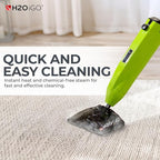 H2O iGO Indoor & Outdoor Cordless Steam Mop for Hardwood Floors, Carpets, Windows, Upholstery, Kitchens, Bathrooms - Portable, Rechargeable, Wireless, Steamer Mops for Floor Cleaning