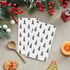 Horaldaily 50 Christmas Disposable Paper Decorative Guest Napkins, Black Xmas Trees Hand Towel for Party Lunch Dinner Kitchen Bathroom