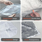 Vacbird Vacuum Seal Bags for Clothing with Rechargeable Cordless Pump, 24 Pack Vacuum Storage Bags, Compression Packing for Clothes Bedding Blanket Pillows Comforters