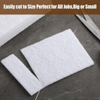 20 Pieces White Scrubbing Pad Non Scratch Scouring Pads Non Woven Scouring Sponge Multipurpose Abrasive Multi Surface Scrubber for Cleaning Polishing(4 x 6 Pulgadas)