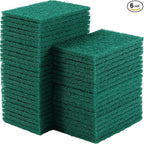100 Pcs Scouring Pads,Heavy Duty Scour Pads,Dish Scrubber Scouring Pad,Reusable Non Scratch Household Scrub Pad for Dish Kitchen Scrubbers & Metal Grills,4.3 x 3 x 0.3 in (Green)