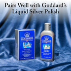 Goddard's Silver Polishing Cloth for Jewelry, Remove Tarnish on Plated or Sterling Silver, Gold, Antiques, and Leaves Tarnish Protection, 6 Cloths
