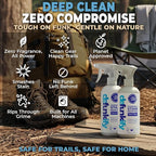 Laundry Stain Remover Spray, 32oz. Enzyme 'Free & Clear' Stain Treater Spray & Spot Remover Prewash Detergent for Clothes, Carpet & Gear. ProvenSafe™ Cleaning Supply for Pets, Kids & Sensitive Skin