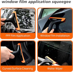 NEWISHTOOL All-Purpose Small Silicone Squeegee for Car & Home Cleaning, 3 Pack Window Tint Scraper for Car Windshield, Shower Bathroom Glass Door Washing