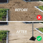 Walensee Steel Tamper with 48 inch Handle 8"x8" Garden Tamper with Rubber Grip All-Steel Heavy Duty Tamper Tool for Leveling Ground Gravel Soil Asphalt Sand Installing pavers and Repairing Blacktop