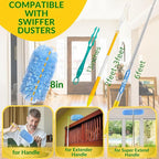 Duster Refills,Static Dust Removal Brush Disposable Replacement Head Compatible with Swiffer Duster Refills for Electronics, Furniture, Blinds, Ceiling Fans (Blue, 30 Refills+1 Handle)