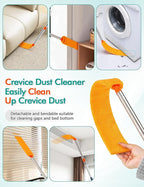 Ceiling Fan Cleaner Duster with 76" Extendable Long Handle,180° Wall Mop Cleaner for Walls/Ceiling Fans/Dust/Baseboards/Floors/Blade Blinds/dDoors Clean,Feather Duster Cleaning Kit