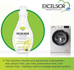 Excelsior HE Washing Machine Cleaner and Deodorizer, Removes Odors & Residues for 20 Cleanings of High Efficiency Washers, Lemon Scent, 1 Liter Bottle