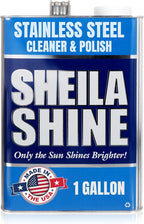 Sheila Shine 1 Gallon Stainless Steel Cleaner and Polish - Cleans, Polishes & Protects Kitchen Appliances, Refrigerators, Sinks, Ovens & Grills - Cleaner for Stainless Steel Appliances