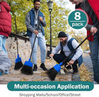 8 Pcs Outdoor Broom for Floor Cleaning 54 Inch Commercial Heavy Duty Broom Long Handle Kitchen Household Angle Brooms for Sweeper Sweeping Indoor Dust Hair Cleaner Corn Shop(Blue)