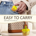 2Pcs Reusable Lint Roller Set, Portable Mini Travel Lint Roller, Washable Sticky Roller, Mini Pet Hair Removal Tool,Easy Removing Hair on Clothes Sofa Bed Carseat (2 Yellow)