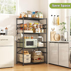 DurayLoly Storage Shelves 4 Tier Shelf Organizer,Metaling Shelving with Hooks,Heavy Duty Garage Shelves Unit with Leveling Feet,Wire Shelving for Pantry,Kitchen and Closet,23.6" W x 13.8" D x 60.4" H