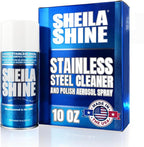 Sheila Shine 10oz Stainless Steel Cleaner and Polish - Cleans, Polishes & Protects Kitchen Appliances, Refrigerators, Sinks, Ovens & Grills - Stainless Steel Sink Cleaner for Kitchen Sink