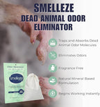 SMELLEZE Dead Animal Odor Eliminator for Strong Odor Removal - Eliminate Dead Rodent & Wildlife Smell - Safe Indoor & Outdoor Use, Natural Odor Remover, Fresh & Effective - 1 Pouch
