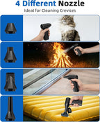Compressed Air Duster - Electric Air Duster Super Power 110000RPM, 3-Gear Adjustable Mini Duster Blower with Fast Charging, Air Duster Rechargeable for Computer, Keyboard Cleaner, House, Outdoor, Car