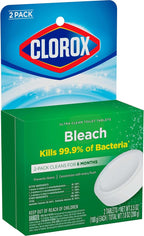 Clorox Ultra Clean Toilet Tablets Bleach 2 Count, 3.5 Oz Each (Pack May Vary)