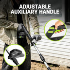 STEELITE 20V Battery Powered Tiller, 360 RPM Cordless Tiller, 400W Powerful Motor, 9-inch Tilling Width and 7-inch Depth Portable Rotary Tiller, 2×2Ah Battery & Charger Included