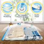 XXL Jumbo Vacuum Storage Bags, 47''X35'' Extra Large Space Bags for Blanket, Bedding, Comforters (8-XXL)