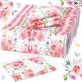 Geyee 50 Packs Facial Tissue Travel Packs Disposable Pocket Tissues for Wedding Guest Travel School Purse Home Supplies, 500 Sheets 3 Ply(Spring Floral)