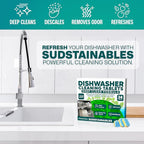 Sudstainables Dishwasher Cleaner and Deodorizer Tablets, 24 Pack – Dishwasher Cleaning Tablets for Odor and Buildup Removal, Descaler - 1-Year Supply
