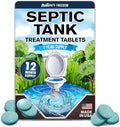 Nature's Freedom Septic Treatment Tablets – 1 Year Supply, Small Yet Powerful Enzyme Formula, Prevents Backups, Odors & Clogs, Made in the USA