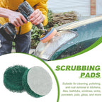 Power Scrub Pads, Scrubbing Pads 180 Grits Scouring Discs - Fitting for (Home Kitchen Cleaning - Drill Attachment - Scrubber Replacement) 20 Pcs & 2 Inch & Green
