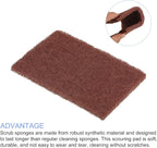 METALLIXITY Scouring Pad (15 x 10cm/ 6"x4") 20pcs, Non-Scratch Scouring Sponge Scour Pads - for Cleaning Dishes Pots, and Pans, Brown
