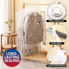 Hanging Vacuum Storage Bags, 4 Pack Hanging Storage Bags for Clothes With Electric Pump, Vacuum Sealed for Suits, Dress, Jackets (4 Long)