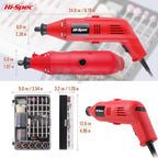 Hi-Spec 121pc 130W Corded Power Rotary Multi Tool Kit with Dremel Compatible Bit Accessories to Drill, Cut, Trim, Grind & Sand for DIY Repairs, Hobbies & Craft Projects