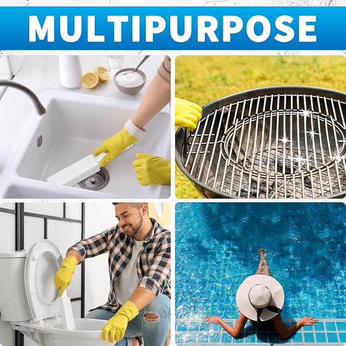 4TH Pumice Stone for Toilet Bowl Cleaning，Pumice Sticks (White)