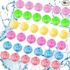 Blulu 48 Pieces Pet Hair Remover for Laundry Dryer Balls Reusable Washing Machine Hair Catcher Pet Dog Cat Catcher Lint Remover (Rainbow Color)