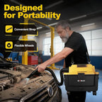 GEVEELIFE Cordless Shop Vac Wet and Dry, 4.3 Gallon Shop Vac with 5.0Ah Battery Powered, Fast Charger, HEPA Filter, Strap & Wheels, 3-in-1 Wet Dry Vacuum Cleaner for Garage, Car, Workshop