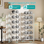 SINGAYE 6 Small Shelf Storage Wire Shelves Closet Bathroom Organizers Metal Pantry Kitchen Garage Shelving Unit Laundry Room Organization Home Narrow Rack Net Basket with Wheels White