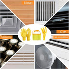 6 Pcs Window Venetian Blind Cleaner Duster Tool 2 Pcs 7 Fingers Dusting Cleaner Tool 2 Pcs Shutter Cleaner Brush and 2 Pairs Cleaning Gloves for Air Conditioner Keyboard Fan Dirt House Dust Cleaner