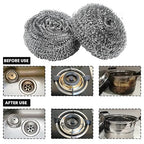 16 Pcs Steel Wool Pads, Stainless Steel Scrubber, Metal Scrubber, Dishwashing Scouring Pads Heavy Duty, Kitchen Scrubbing Sponges for Cleaning Dishes Pots and Pans Bathroom Oven