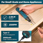 Saker 65-in-1 Mini Electric Screwdriver Set, DIY Tool Kit with 4V Cardboard Cutter & Rotary Tool, 2.5N.M, 2000mAh Battery, USB-C Charging, Ideal Tool for DIY Tasks and Light-Duty Home Repairs