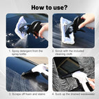 Electric Window Vacuum Squeegee Cordless, 2000Pa Electric Window Cleaner Tool Set, Rechargeable Window Vac, Window Squeegee Electric Cleaning Tool for Windows, Tiles, Mirrors, Car