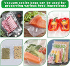 Vacuum Sealer Bags,38 PCS 7.8"×11.8" Textured Vacuum Sealing Bags,Commercial Grade, BPA Free, Heavy Duty,Great for Food Storage Meal Prep or Sous Vide Cooking