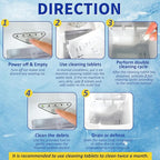 Ice Machine Cleaner Maker and Descaler - 100 Ice Maker Cleaner Tablets Compatible with All Major Brands, Nickel Safe Descaler Countertop Portable Commercial Icemaker Cleaning Solution