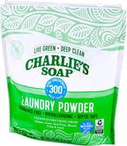 Charlie’s Soap Laundry Powder (300 Loads, 4 Pack) Fragrance Free Hypoallergenic Plant Based Deep Cleaning Laundry Powder – Biodegradable Eco Friendly Sustainable Laundry Detergent