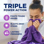 ARM & HAMMER Plus OxiClean with Odor Blasters Liquid Laundry Detergent, Laundry Odor Remover, Attacks Stains, Fresh Burst Scent, 122 Loads, 158.6 Fl Oz
