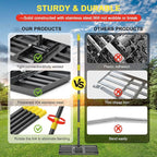 Lawn Leveling Rake - Heavy Duty 30"x10" Stainless Steel Leveler Plate,Reinforced Welds,28-60" Adjustable, Anti Flipping Smooth Edge,for Soil, Dirt,Ground,Yard Top Dressing,Landscaping
