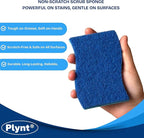 Zero Scratch Scrub Sponge, Pack of 12 Sponges for Dishes, Kitchen & Bathroom, Zero Scratch, Multi-Surface Safe, Cleans Fast, Tackles Tough Messes, Safe for Nonstick Pots & Pans