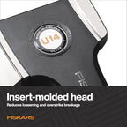 Fiskars Ultra Universal Axe U14, Precision-Ground RazorEdge Double-Hardened Steel Blade Stays Sharp, Lightweight FiberComp Shaft & SoftGrip Handle for Chopping & Kindling, 14", Black