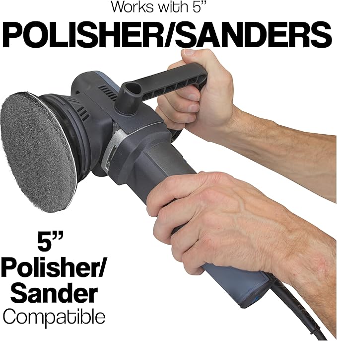 5" Abrasive Pad Hook & Loop Round Non-Woven Final Surface Prep Disc, Wood, Metal, Smooth Surface Before Final Finish, Oxidation Removal, Restore Shine, Very Fine Scuff Pads - 800 Grit - 10 Pack (Gray)