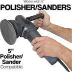 5" Abrasive Pad Hook & Loop Round Non-Woven Final Surface Prep Disc, Wood, Metal, Smooth Surface Before Final Finish, Oxidation Removal, Restore Shine, Very Fine Scuff Pads - 800 Grit - 10 Pack (Gray)