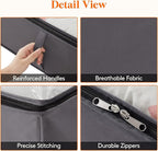 Lifewit 95L 4 Pack Under Bed Storage Containers, Large Capacity Blanket Storage Bags with Reinforced Handle, Organization and Storage for Comforters, Sheets, Clothes, Bedroom, College Dorm, Grey
