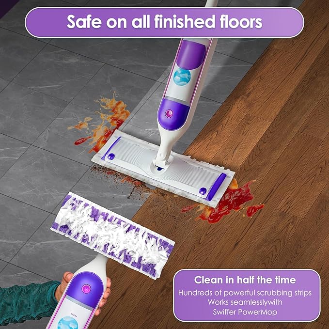 (25 Pack) Replacement Power Mop Pads for Swiffer PowerMop, Disposable PowerMop Mopping Pad Refills Compatible with Swiffer PowerMop, Multi-Surface Mop Pad Refills for Floor Cleaning