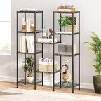 HOMEFORT Storage Shelves, 5-Wire Shelving, Metal Shelving Unit Adjustable Storage Shelves Rack for Kitchen, Pantry, Bathroom, Black, 11.6" W x 11.6" D x 46" H